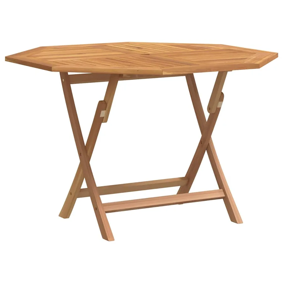 Table pliable de jardin 110x110x75 cm bois massif de teck - 2