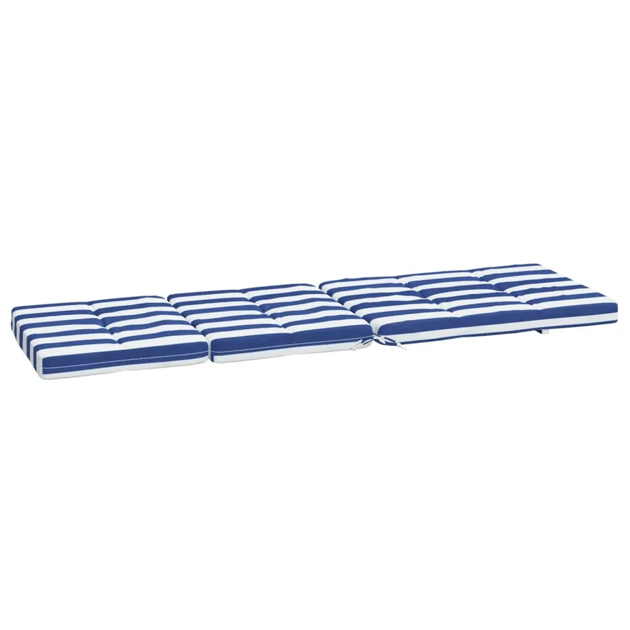 Coussins de chaise longue lot de 2 rayures bleu/blanc - 6