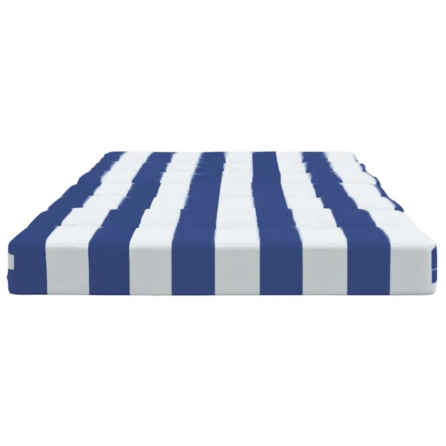 Coussins de chaise longue lot de 2 rayures bleu/blanc - 7
