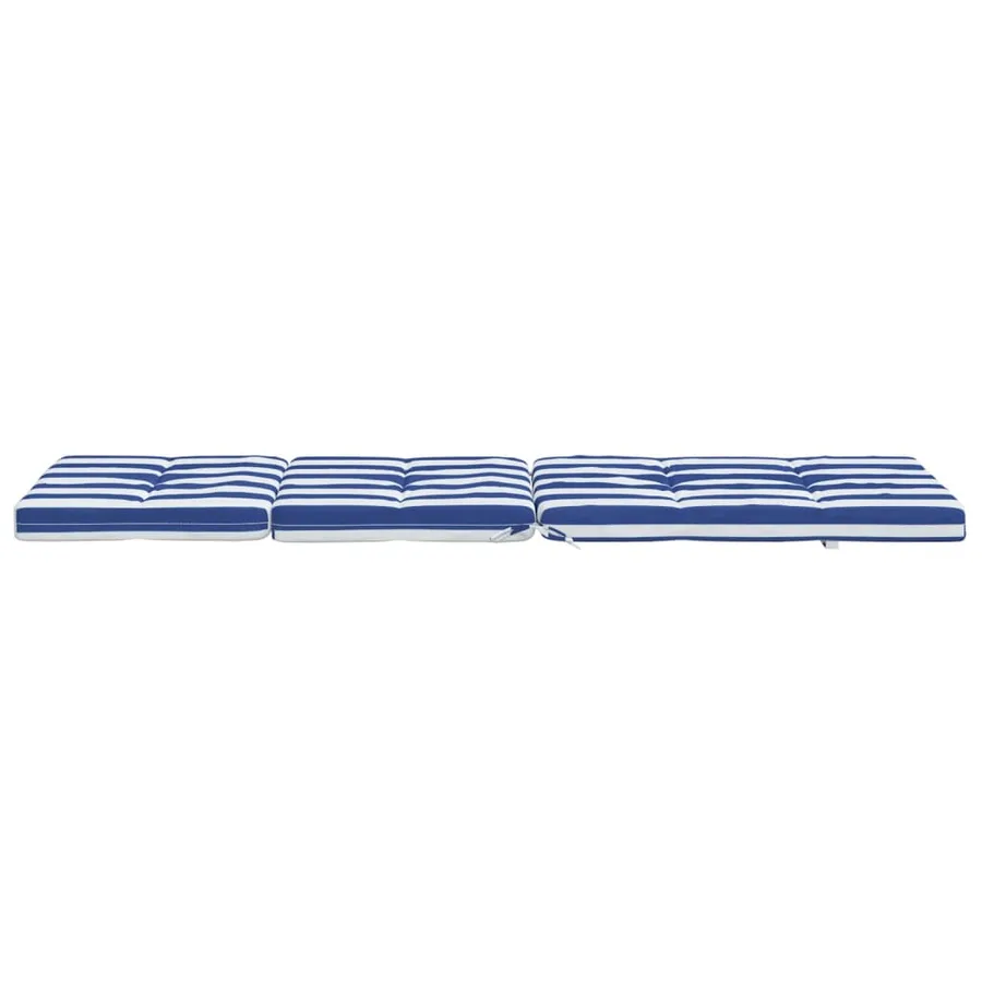 Coussins de chaise longue lot de 2 rayures bleu/blanc - 8