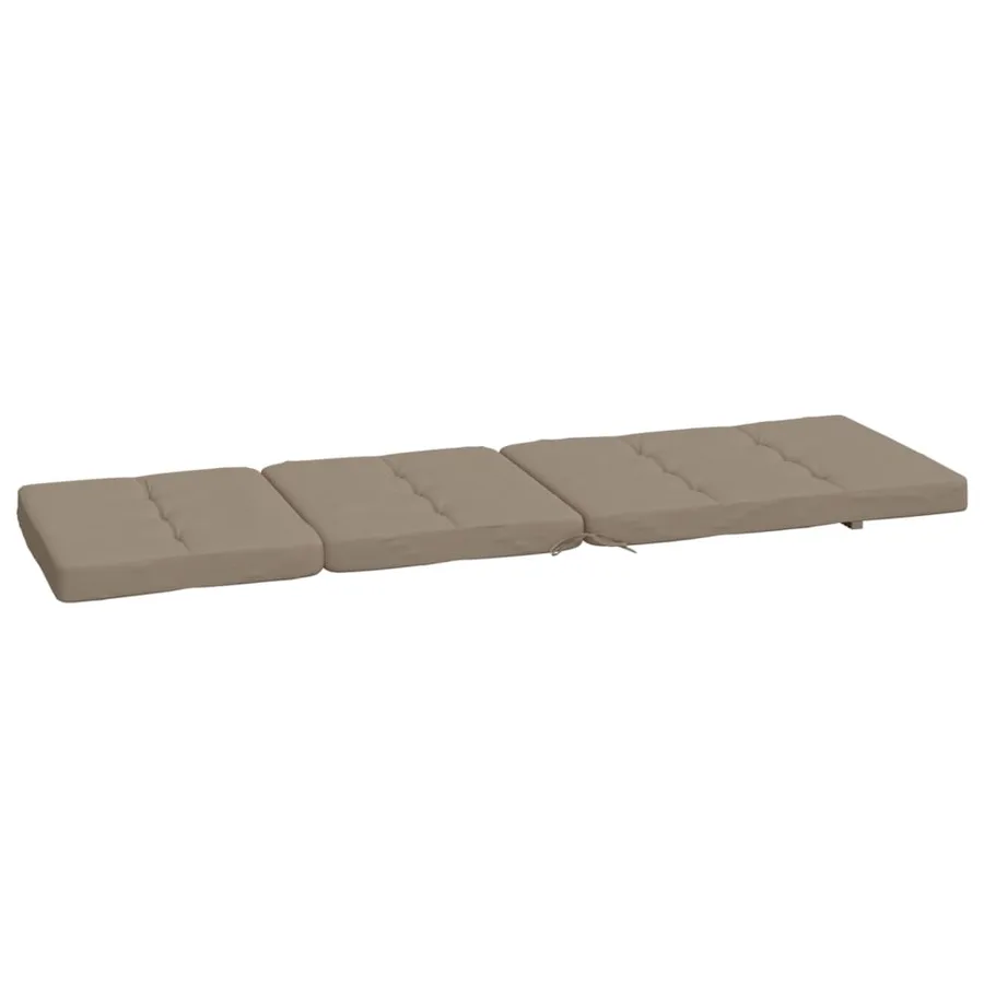Coussins de chaise longue lot de 2 taupe tissu oxford - 6