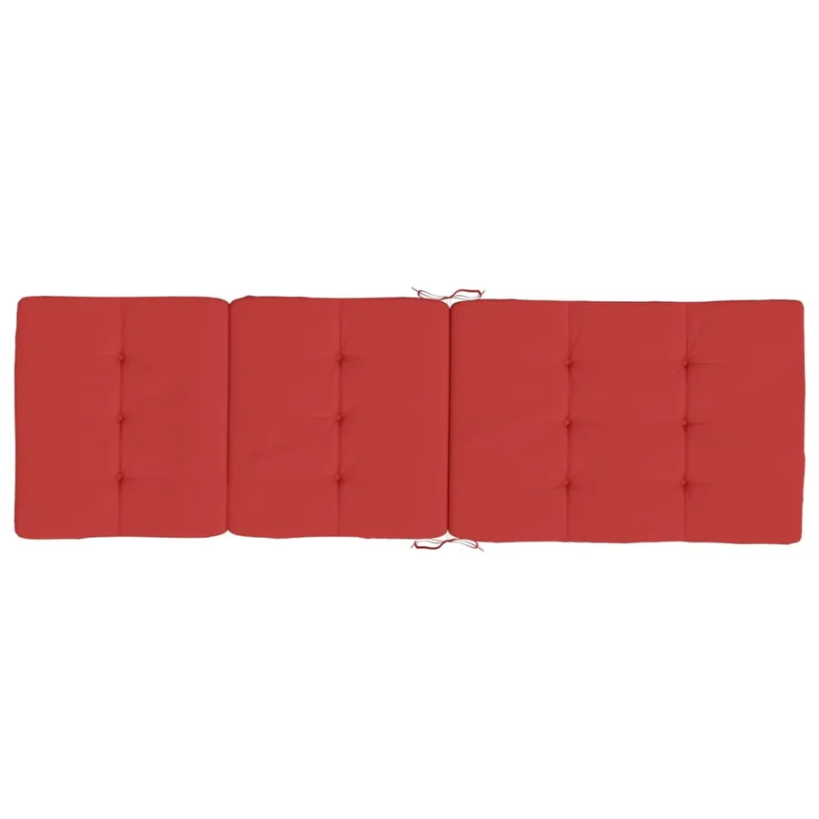 Coussins de chaise longue lot de 2 rouge tissu oxford - 5