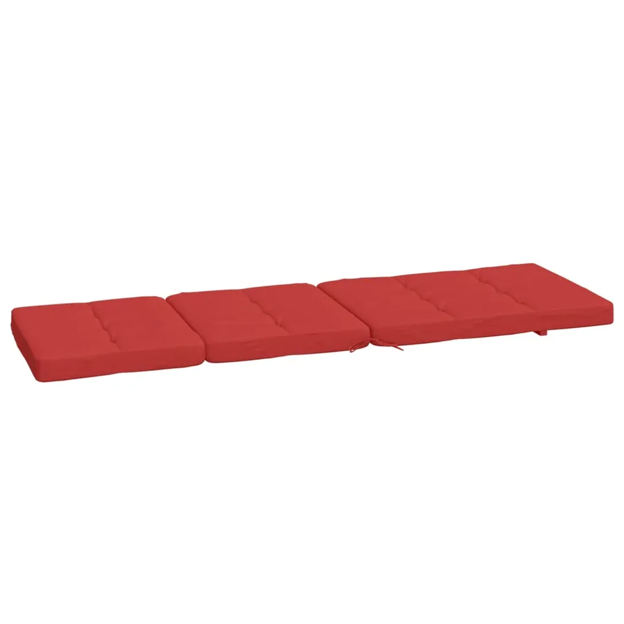 Coussins de chaise longue lot de 2 rouge tissu oxford - 6