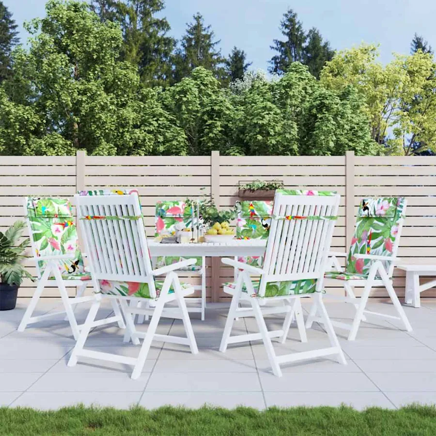 Coussins de chaise à dossier haut lot de 6 multicolore