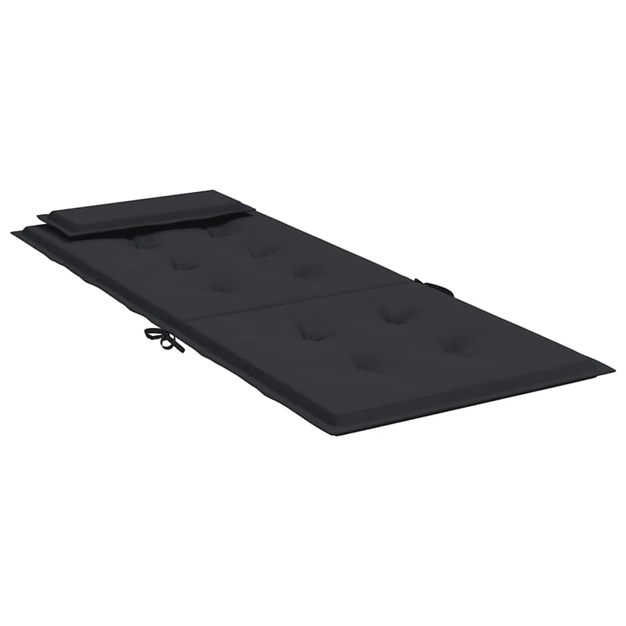 Coussins de chaise à dossier haut lot de 6 noir tissu oxford - 6