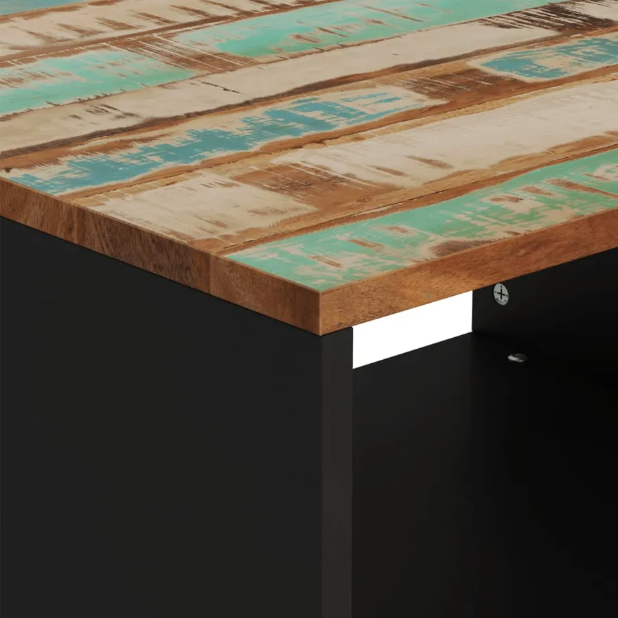 Table basse 60x50x40 cm bois de récupération massif - 5