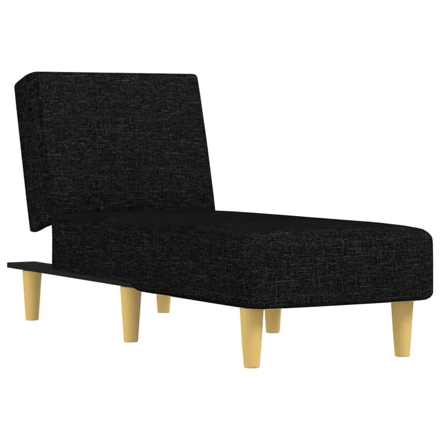 Chaise longue noir tissu - 2