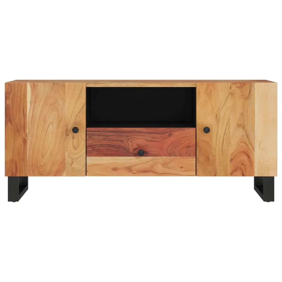 Meuble TV 105x33,5x46 cm bois d'acacia solide et d'ingénierie - 4