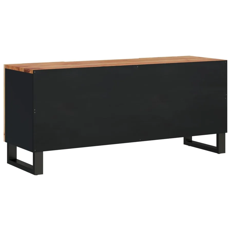 Meuble TV 105x33,5x46 cm bois d'acacia solide et d'ingénierie - 5
