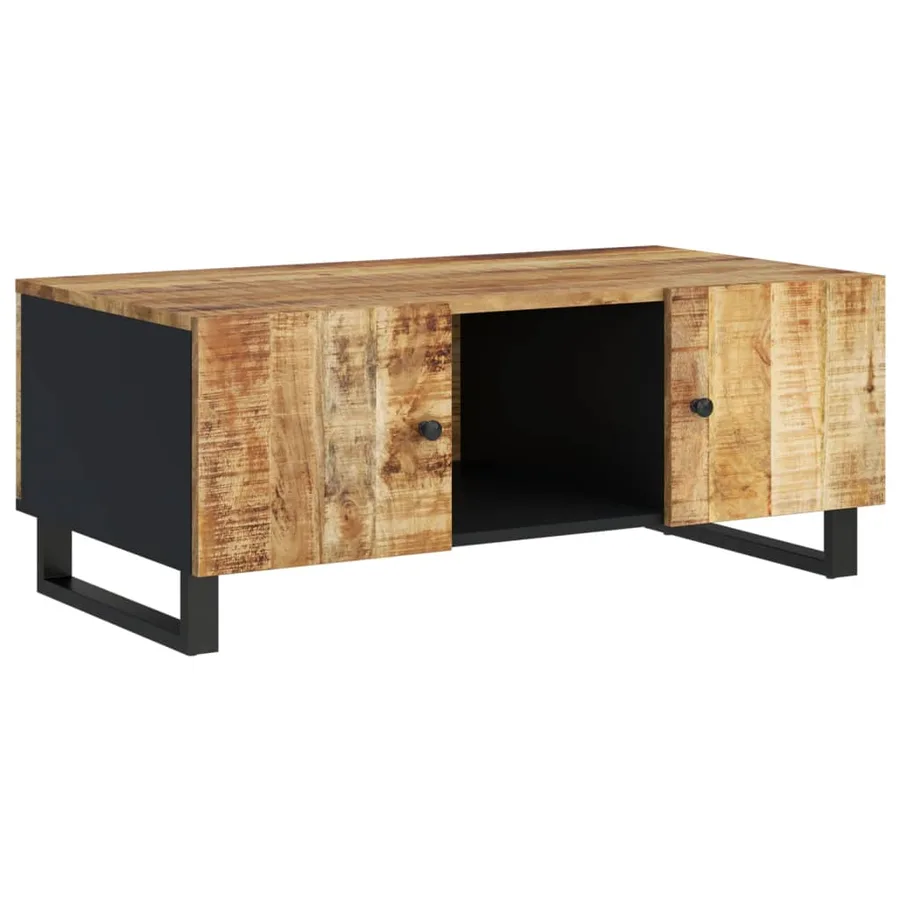 Table basse 100x54x40cm bois de manguier solide et d'ingénierie - 2