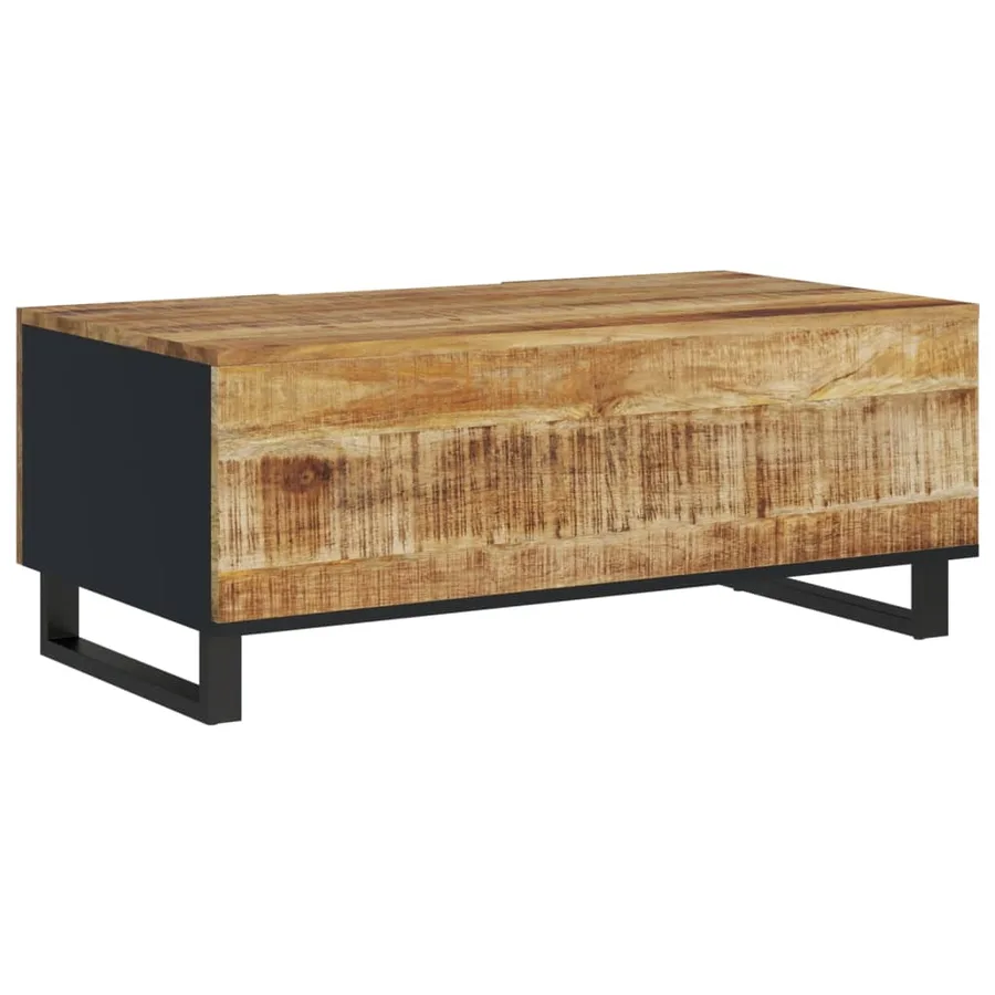 Table basse 100x54x40cm bois de manguier solide et d'ingénierie - 5