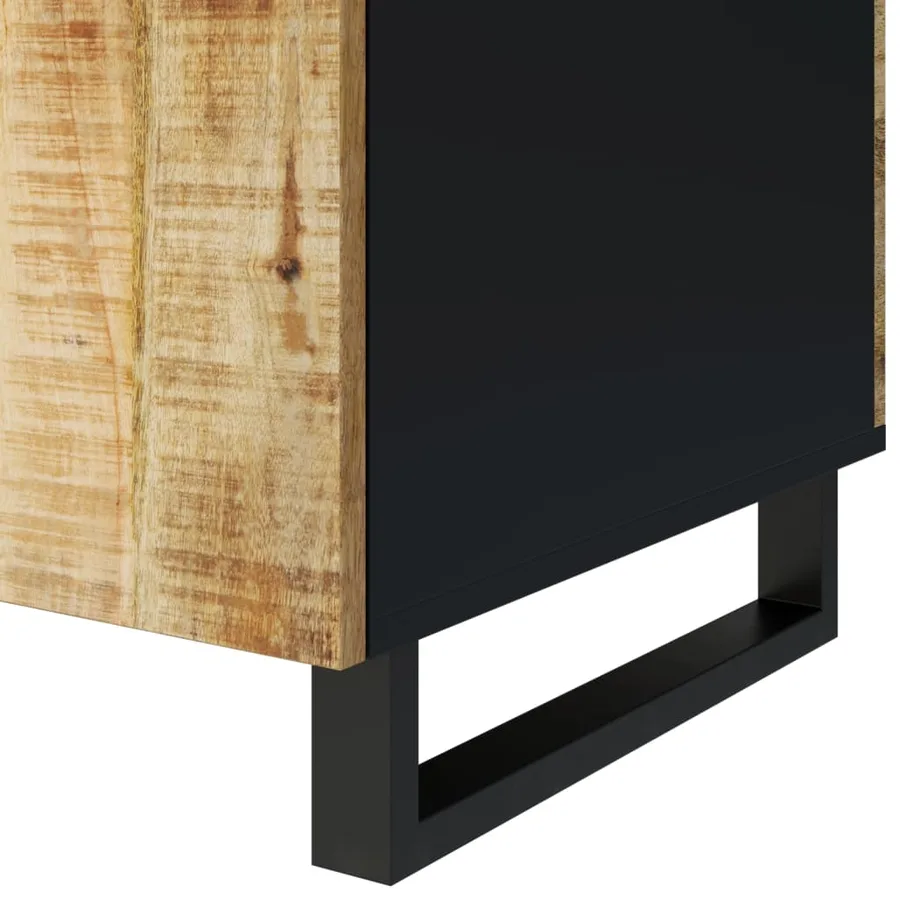 Table basse 100x54x40cm bois de manguier solide et d'ingénierie - 8