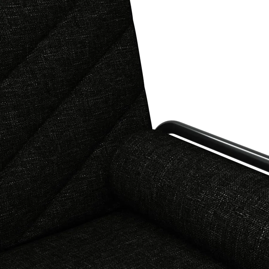 Canapé-lit avec accoudoirs noir tissu - 10