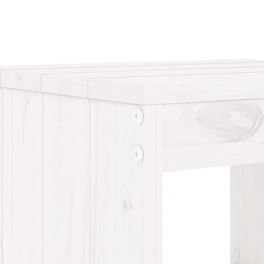 Ensemble de bar de jardin 5 pcs blanc bois massif de pin - 5