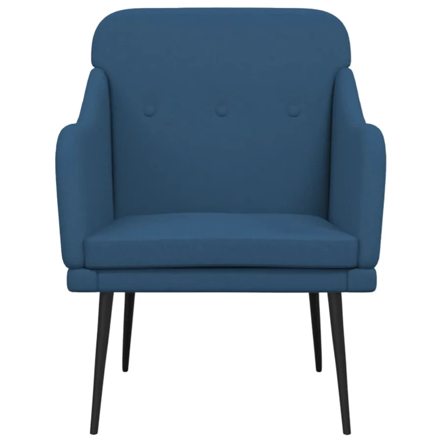 Fauteuil Bleu 63x76x80 cm Tissu - 3