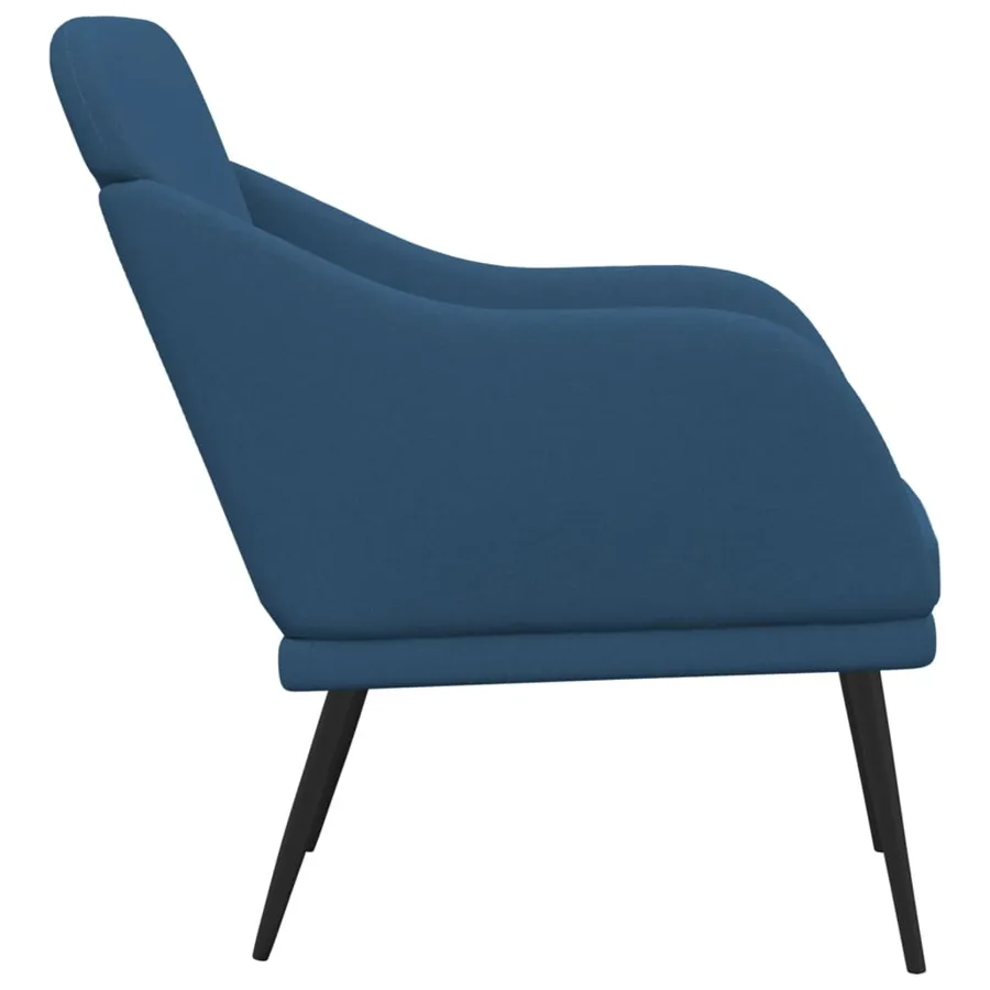 Fauteuil Bleu 63x76x80 cm Tissu - 4