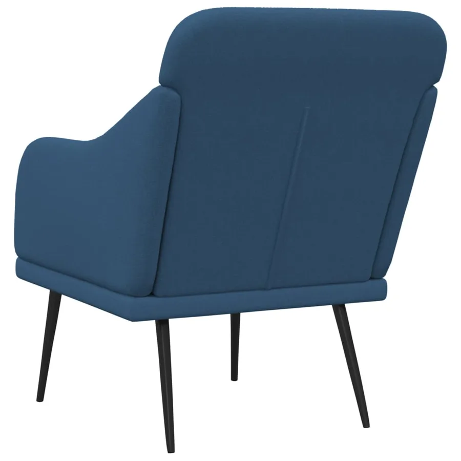 Fauteuil Bleu 63x76x80 cm Tissu - 5
