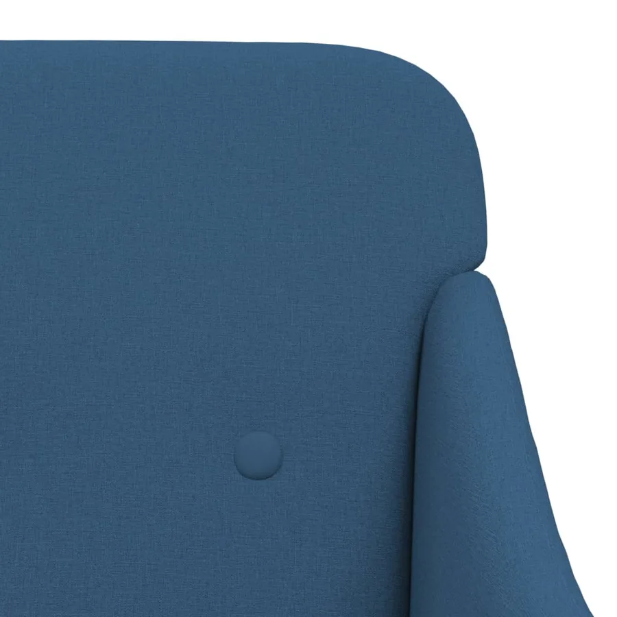 Fauteuil Bleu 63x76x80 cm Tissu - 6
