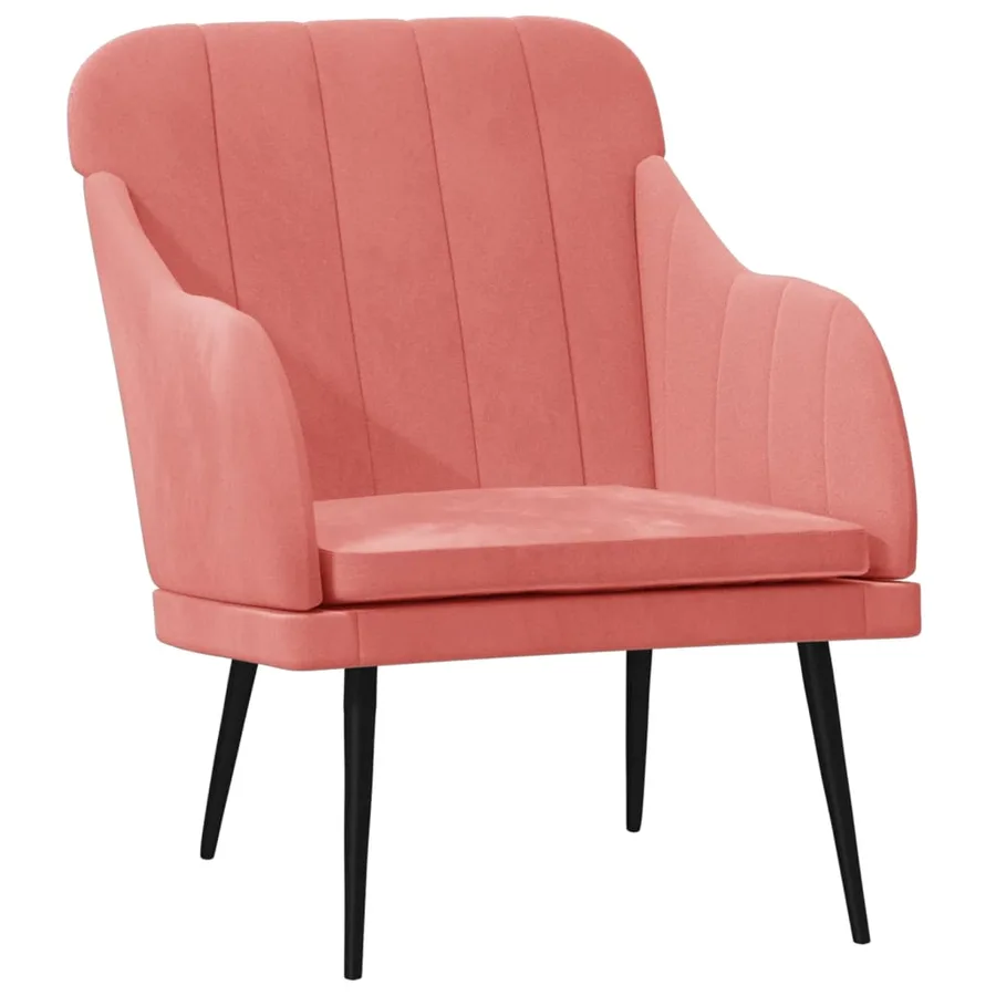 Fauteuil Rose 63x76x80 cm Velours - 2