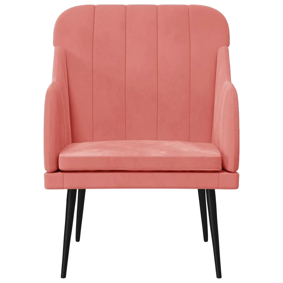 Fauteuil Rose 63x76x80 cm Velours - 3