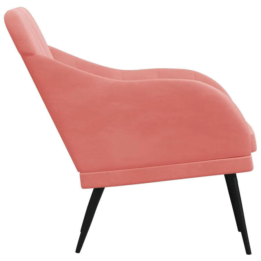 Fauteuil Rose 63x76x80 cm Velours - 4