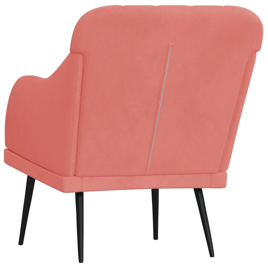 Fauteuil Rose 63x76x80 cm Velours - 5