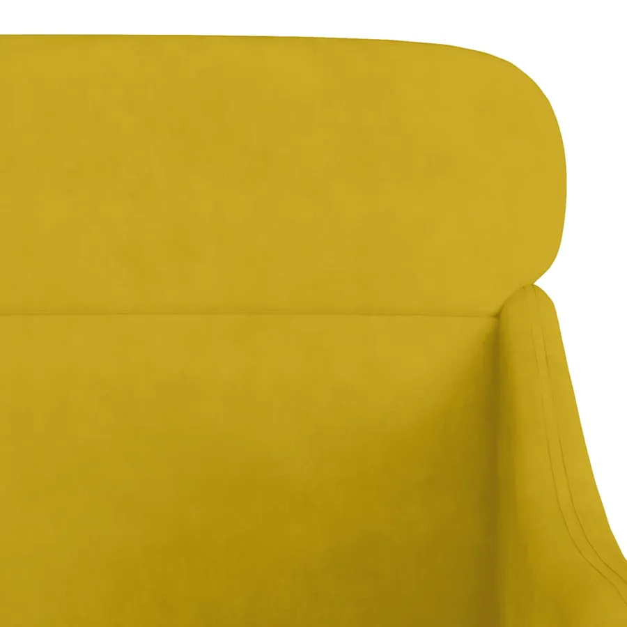 Fauteuil Jaune 63x76x80 cm Velours - 6