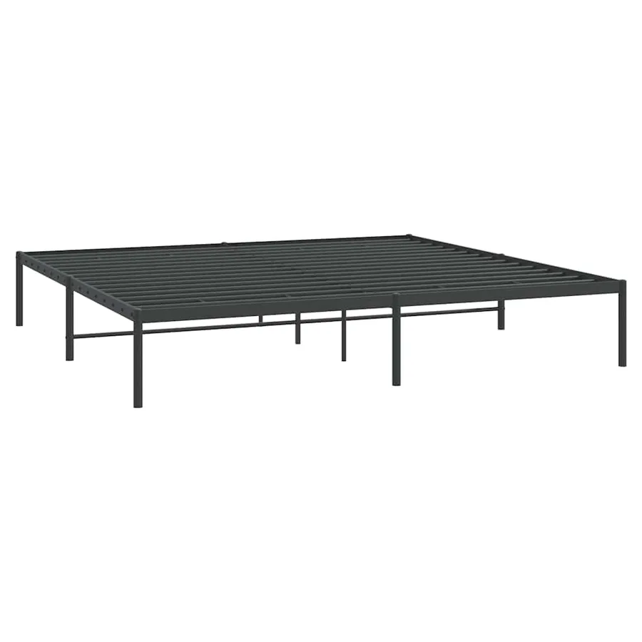 Cadre de lit métal noir 183x213 cm - 3