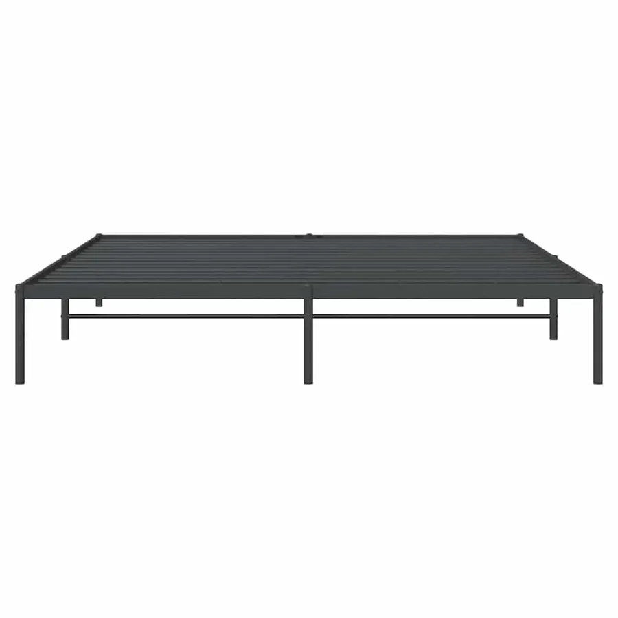 Cadre de lit métal noir 183x213 cm - 6