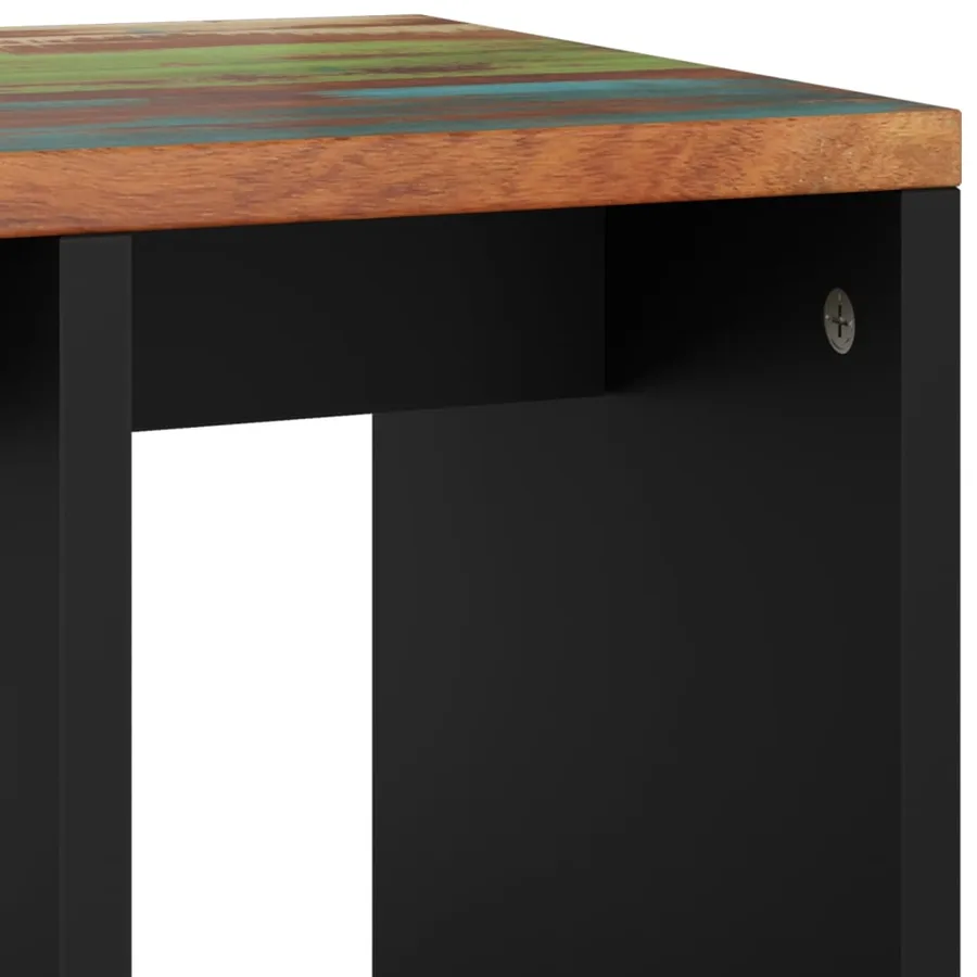 Table d'appoint 40x31x46cm Bois de récupération et d'ingénierie - 6