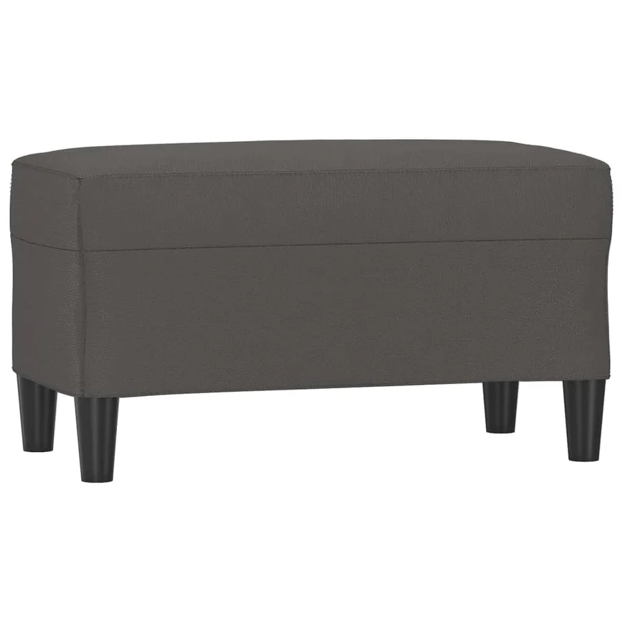 Banc Gris 70x35x41 cm Similicuir - 2