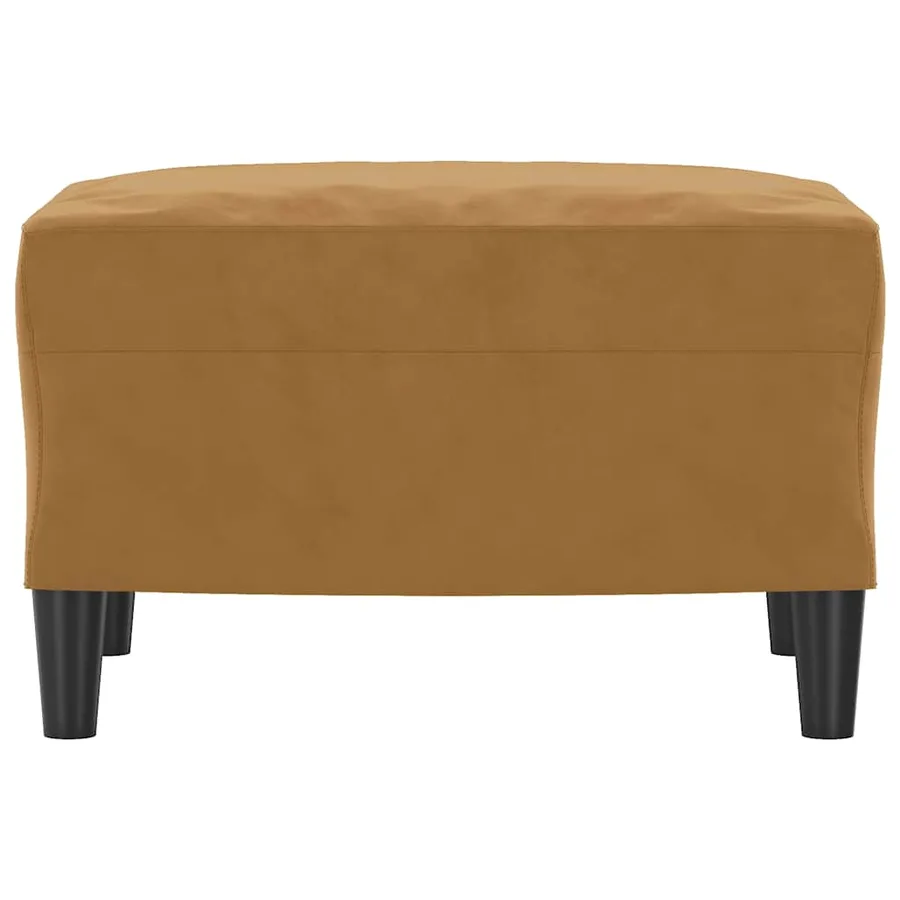 Repose-pied Marron 60x50x41 cm Velours - 3