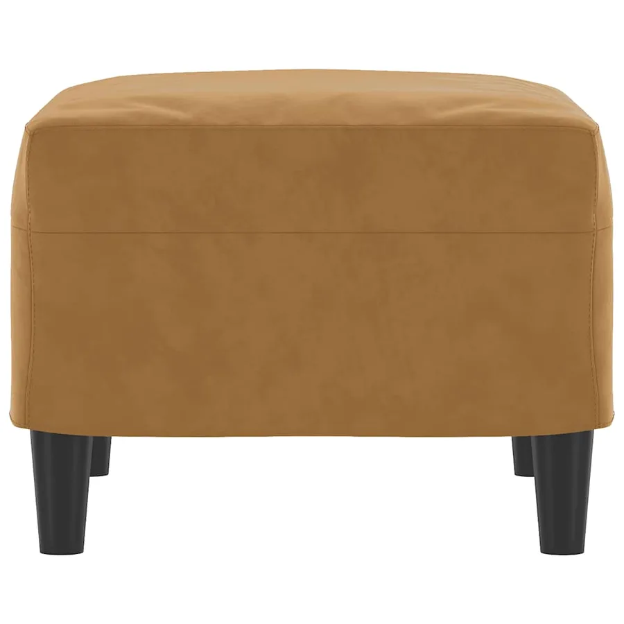 Repose-pied Marron 60x50x41 cm Velours - 4