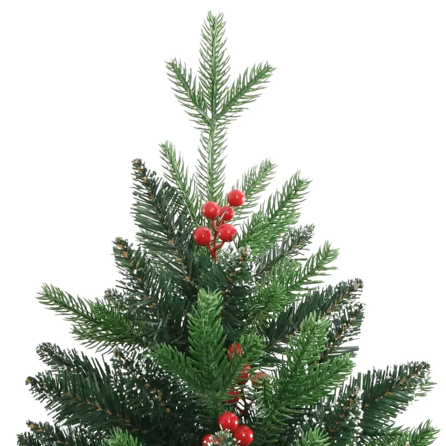 Sapin de Noël artificiel à charnières avec baies rouges 240 cm - 4