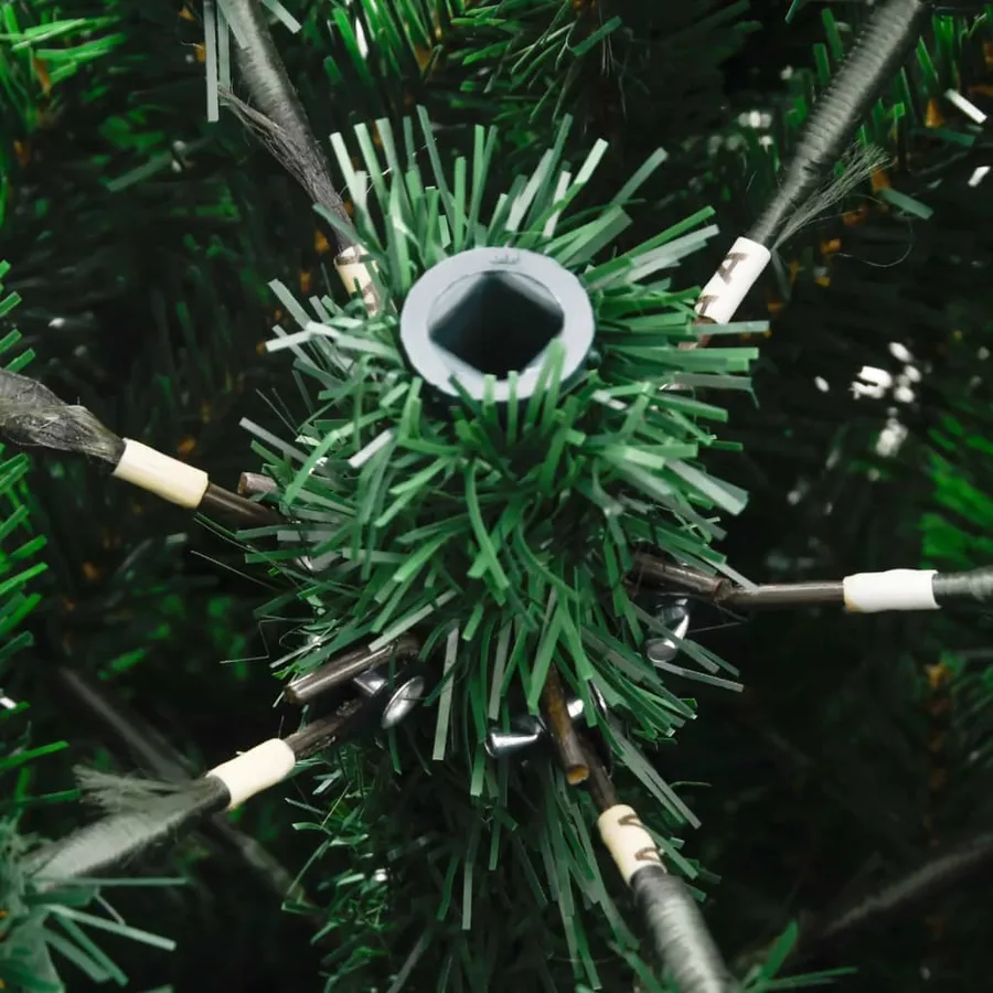 Sapin de Noël artificiel à charnières avec baies rouges 240 cm - 7