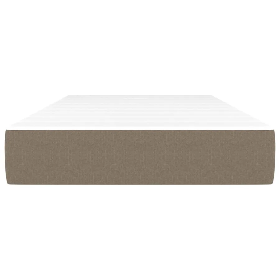 Matelas de lit à ressorts ensachés fermeté moyenne Taupe 90x200x20 cm Tissu - 3