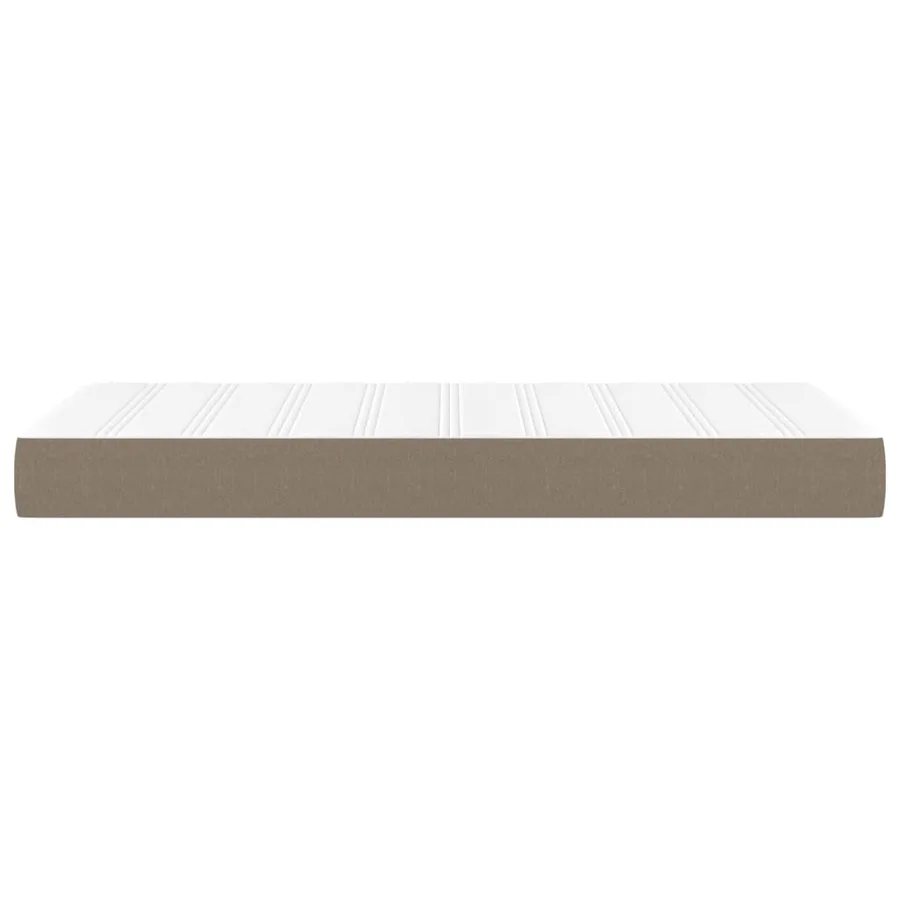 Matelas de lit à ressorts ensachés fermeté moyenne Taupe 90x200x20 cm Tissu - 4
