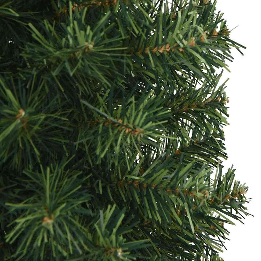 Sapin de Noël artificiel mince avec support vert 120 cm PVC - 5