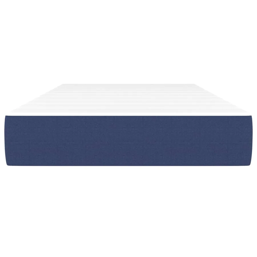 Matelas de lit à ressorts ensachés fermeté moyenne Bleu 80x200x20 cm Tissu - 3