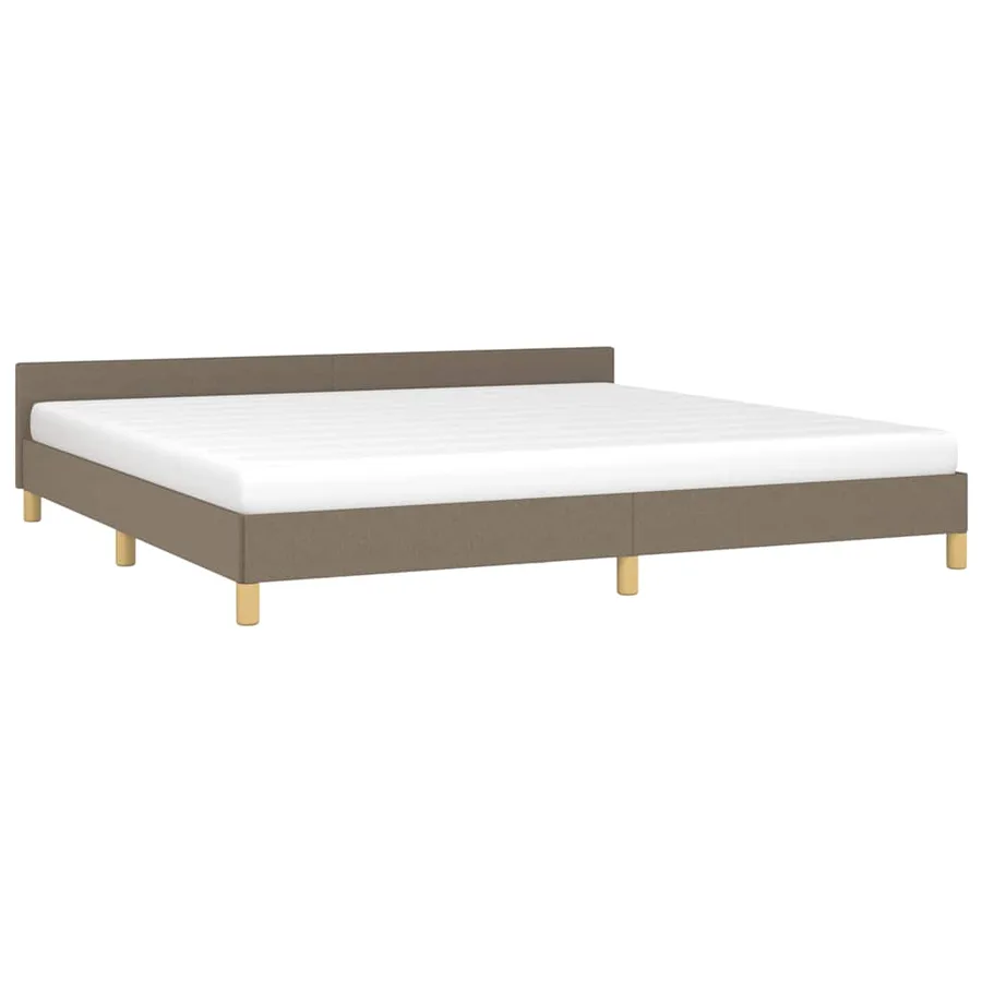 Cadre de lit sans matelas taupe 200x200 cm tissu - 3