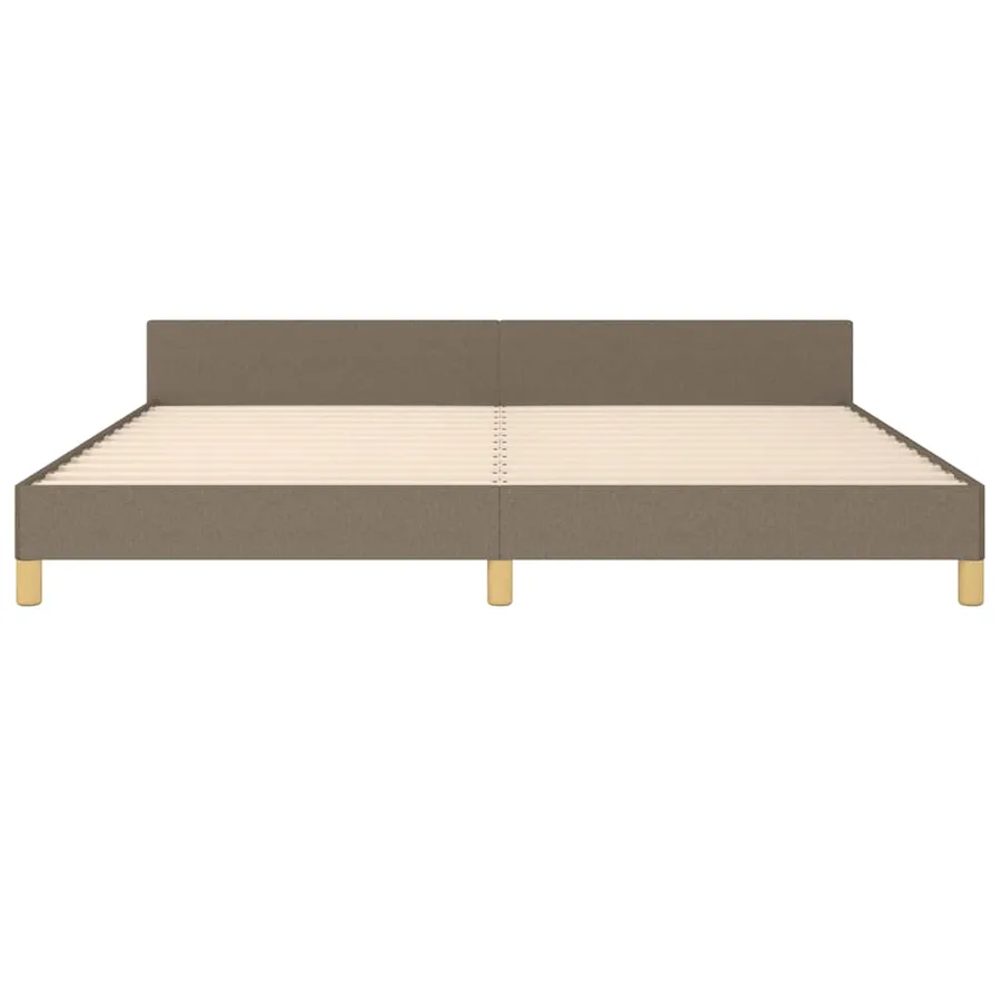 Cadre de lit sans matelas taupe 200x200 cm tissu - 5