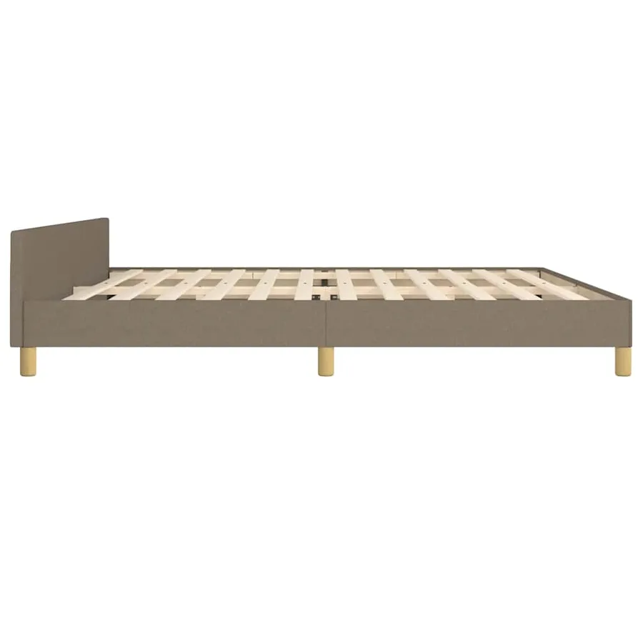 Cadre de lit sans matelas taupe 200x200 cm tissu - 6