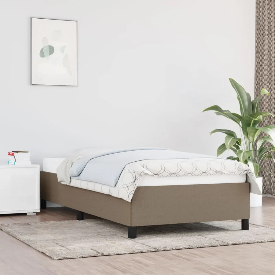Cadre de lit sans matelas taupe 80x200 cm tissu