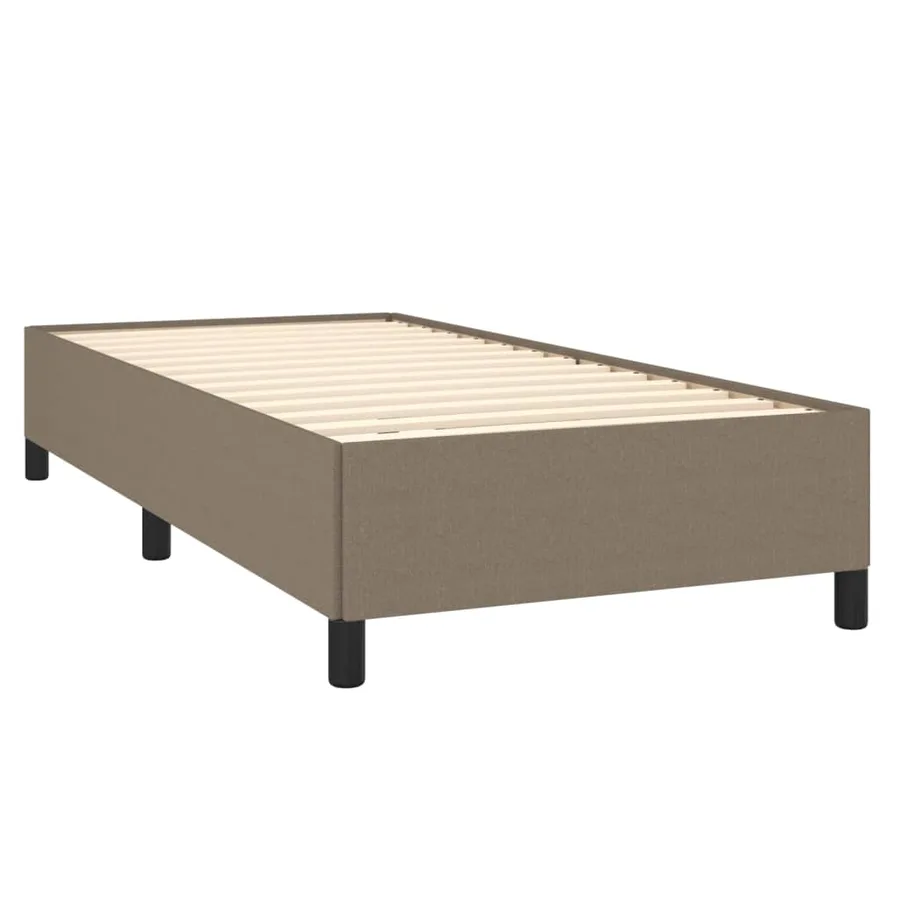 Cadre de lit sans matelas taupe 80x200 cm tissu - 3