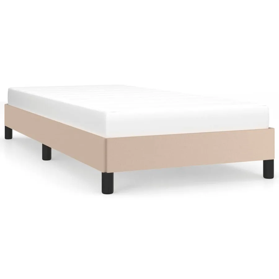Cadre de lit sans matelas cappuccino 100x200 cm similicuir - 2