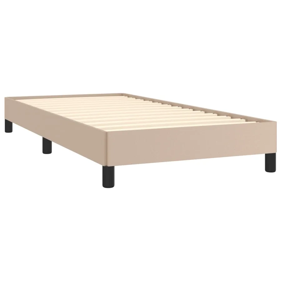 Cadre de lit sans matelas cappuccino 100x200 cm similicuir - 4