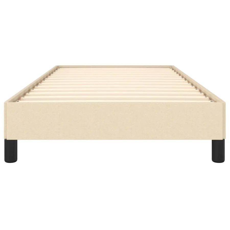 Cadre de lit sans matelas crème 100x200 cm tissu - 5