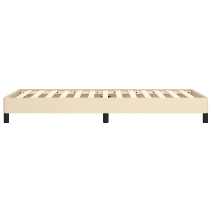 Cadre de lit sans matelas crème 100x200 cm tissu - 6