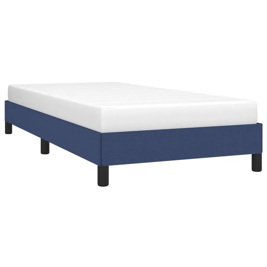 Cadre de lit sans matelas bleu 80x200 cm tissu - 3