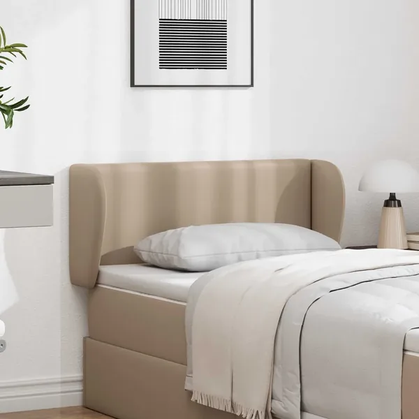 Oreille de tête de lit Tan 40 x 23 x 6 cm PVC